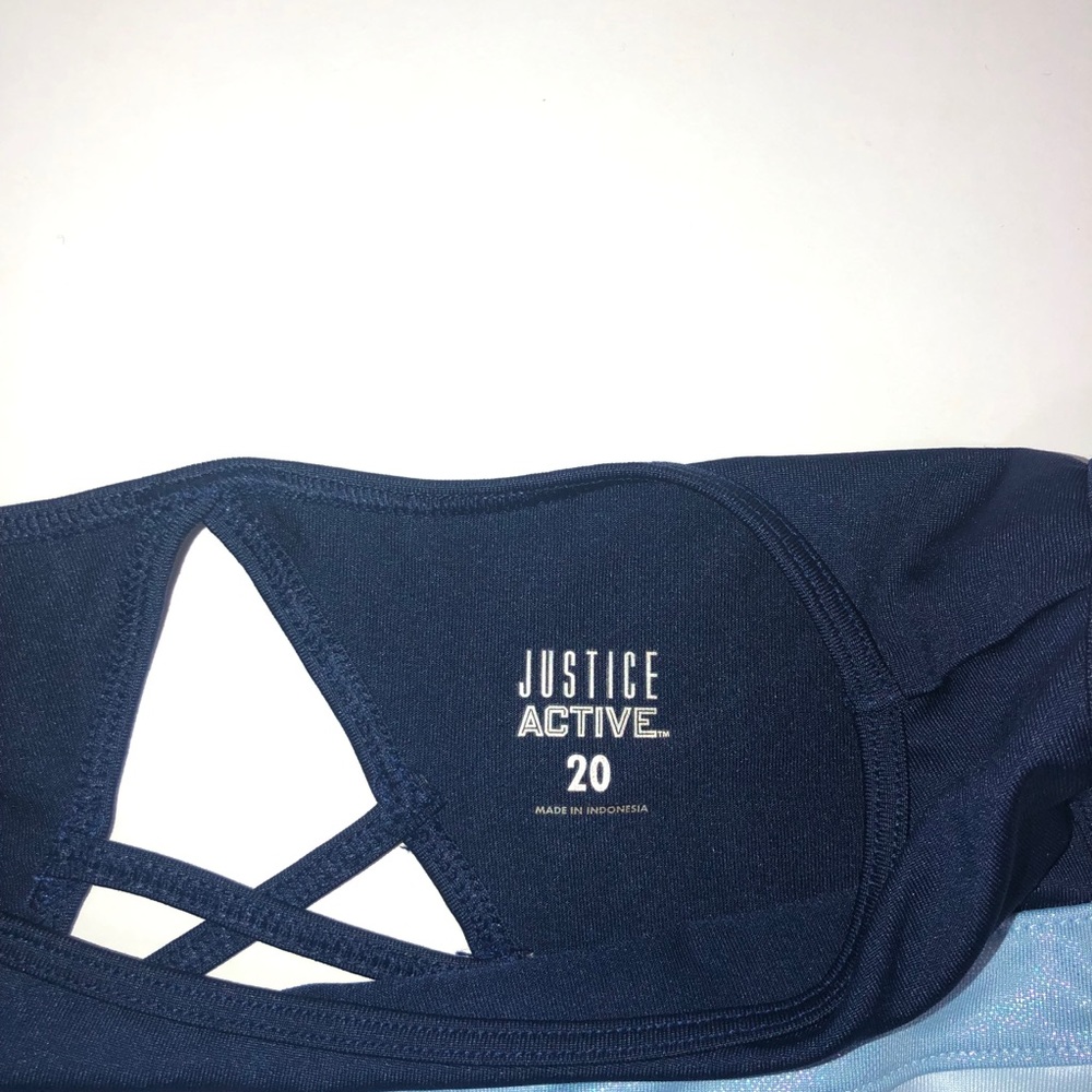 Justice Active Blue Ombre Leotard Size 20 - Picture 7 of 9
